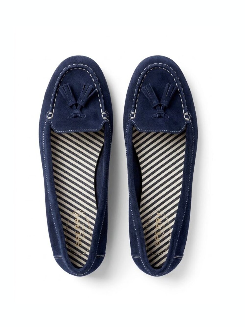 Sperry Top-Sider Navy Blue Suede Tassel Loafer Flats 8.5M STS90696